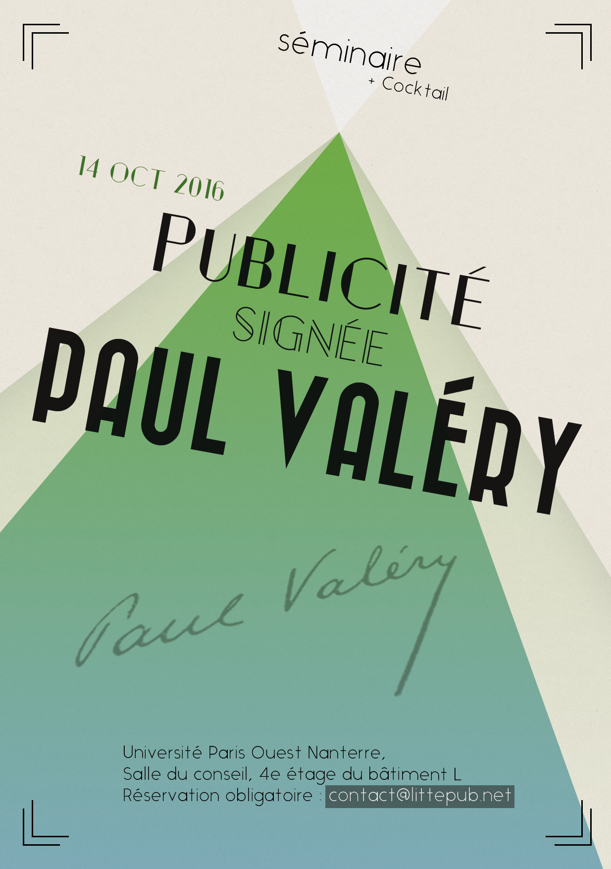 Publicité signé Paul Valery - Abel Poucet